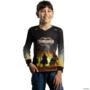 Camisa Country BRK Cowboys na Cavalgada com UV50 + -  Gênero: Infantil Tamanho: Infantil XG