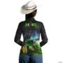 Camisa Agro Brk Preta Agro Pulverizador com UV50+ -  Gênero: Feminino Tamanho: Baby Look PP
