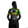 Camisa Agro BRK Traíra Brasil com UV50 + -  Gênero: Feminino Tamanho: Baby Look G