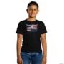 Camiseta Agro BRK O Agro não Para Texas UV50+ -  Gênero: Infantil Tamanho: Infantil XXG