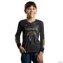 Camisa Agro Feminina Preta BRK Padroeira com UV50+ -  Gênero: Infantil Tamanho: Infantil P