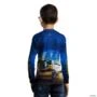 Camisa Agro BRK Azul Colheitadeira com Proteção UV50+ -  Gênero: Infantil Tamanho: Infantil GG