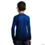 Camisa Agro Básica BRK Azul e Amarelo com Proteção UV50+ -  Gênero: Infantil Tamanho: Infantil M