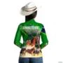 Camisa Agro BRK Verde Cavalgada Patriota com Proteção UV50+ -  Gênero: Feminino Tamanho: Baby Look G1