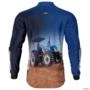 Camisa Agro BRK Degradê Azul Trator TL5 com UV50+ -  Gênero: Masculino Tamanho: P