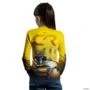 Camisa Agro BRK Colheitadeira CR Amarela com Proteção UV50+ -  Gênero: Infantil Tamanho: Infantil G