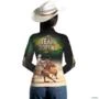 Camisa Agro Brk Team Roping BR com Proteção Solar UV50+ -  Gênero: Feminino Tamanho: Baby Look GG