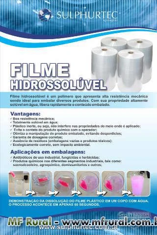 FILME HIDROSSOLÚVEL - "PLASTICO" PARA EMBALAGENS ULTIMA GERAÇÃO