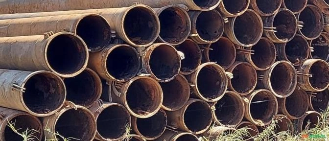 Tubo aço carbono 12" parede 3/16 barras de 6m Imagem Tubo aço carbono 12" parede 3/16 barras de 6m