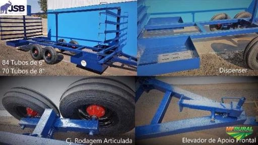 CARRETA DE TUBOS DE IRRIGAÇAO Imagem CARRETA DE TUBOS DE IRRIGAÇAO