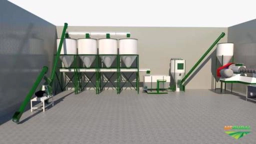 Fábrica de ração para peixe Imagem Fábrica de ração para peixe