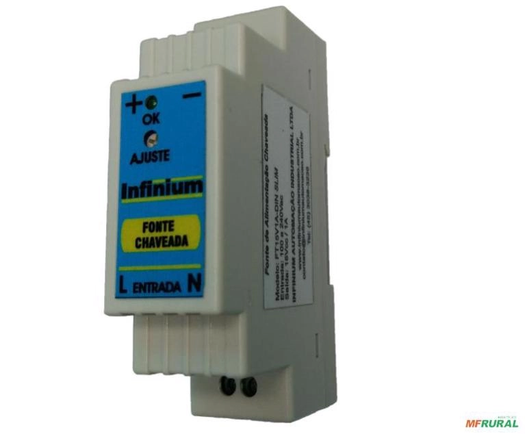 Fonte Chaveada 15V / 1A - Trilho DIN Imagem Fonte Chaveada 15V / 1A - Trilho DIN