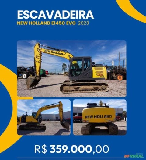 Escavadeira New Holland E145C EVO 2023 à Venda | 4.600 Horas | Excelente Preço Imagem Escavadeira New Holland E145C EVO 2023 à Venda | 4.600 Horas | Excelente Preço