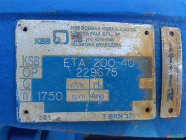 Imagem BOMBA KSB ETA 200/40. Imagem BOMBA KSB ETA 200/40.