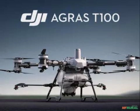 Drone para Pulverização DJI AGRAS T100 - Drone, Resfriador de Baterias, Radio Controle. Imagem Drone para Pulverização DJI AGRAS T100 - Drone, Resfriador de Baterias, Radio Controle.