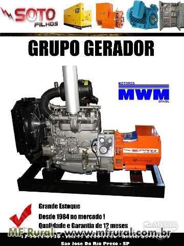 GRUPO GERADOR 55 KVA COM MOTOR MWM