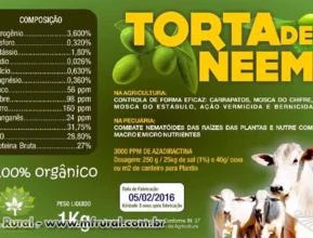 TORTA DE NEEM COM 2500 A 3000 PPM DE AZADIRACTINA A
