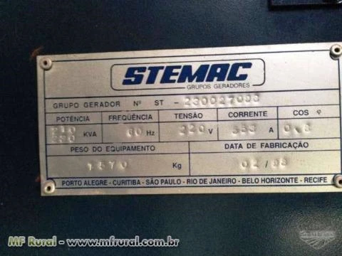 Gerador Stemac 230Kva 220V 60Hz