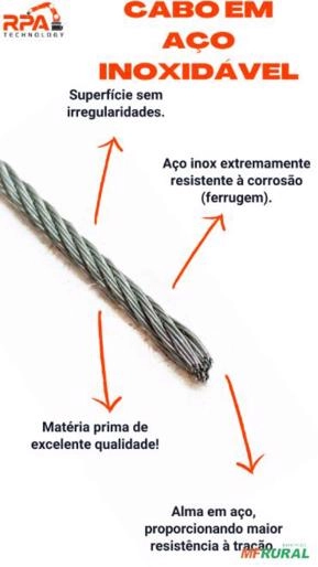 CABOS DE AÇO INOX PARA CERCAS E CURRAIS CABOS DE AÇO INOX PARA CERCAS E CURRAIS