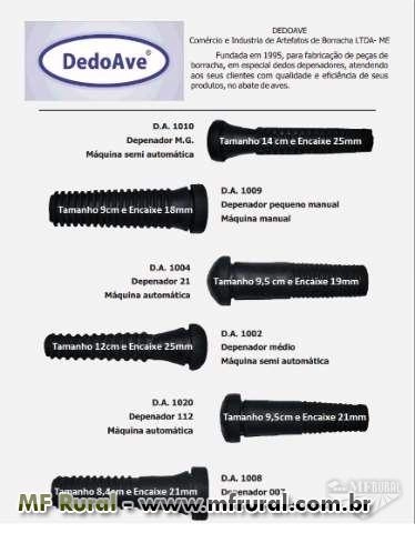 Dedos de Borracha para Depenadeira Imagem Dedos de Borracha para Depenadeira