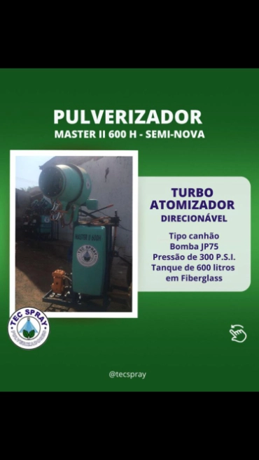 PULVERIZADOR MASTER II 600 - TEC SPRAY - USADO Imagem PULVERIZADOR MASTER II 600 - TEC SPRAY - USADO