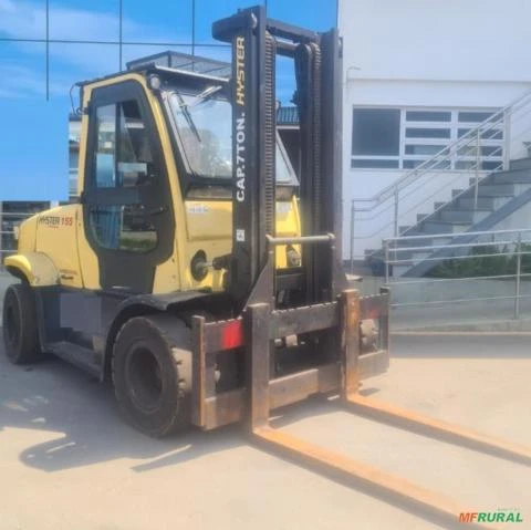 EMPILHADEIRA HYSTER, MODELO H155FT, DIESEL, ANO 2015, CABINE FECHADA COM AR CONDICIONADO