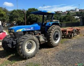 TRATOR AGRÍCOLA NEW HOLLAND 7630 4X4 ano 2008, COM  GRADE 14x28, DE ÚNICO DONO, 6.000 HORAS TRABALHA