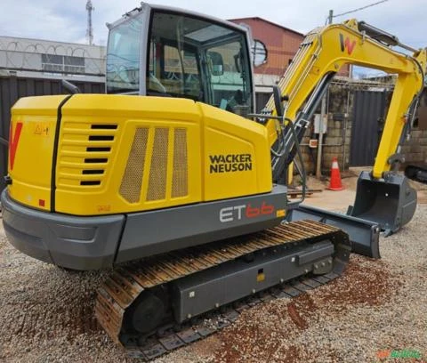 MINI ESCAVADEIRA WACKER NEUSON, MODELO ET66, ANO 2023, SEM USO, NOVA DE FÁBRICA