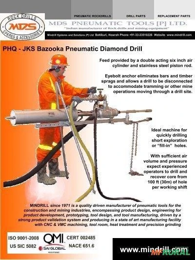 Sondas diamantada pneumatica drill