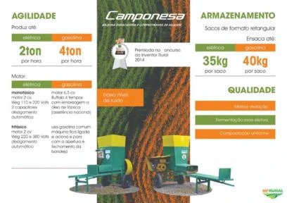 Máquina Enfardadora de Embalar e Compactar Silagem tem nome  :  CAMPONESA