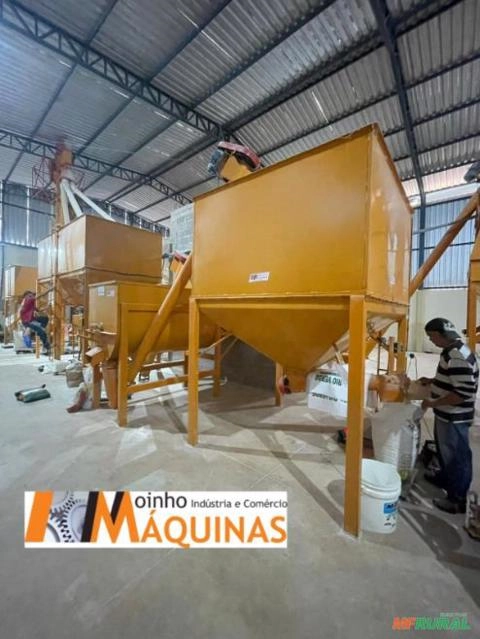 Misturador Horizontal Com Silo de Ensaque em Aço Inox Imagem Misturador Horizontal Com Silo de Ensaque em Aço Inox