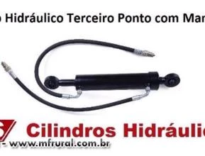 CILINDRO HIDRÁULICO TERCEIRO PONTO COM MANGUEIRAS