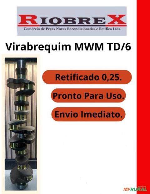 Virabrequim MWM TD/6 Turbo Imagem Virabrequim MWM TD/6 Turbo