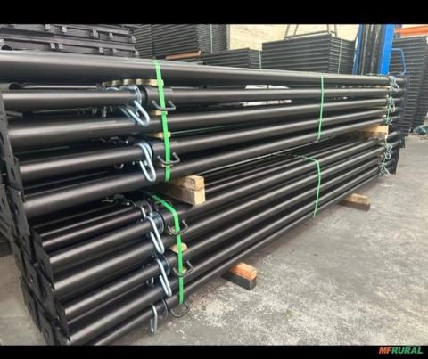 Escora Metalica 4,0 mt Reforcada Tubos de 2 polegadas 50.8 mm Imagem Escora Metalica 4,0 mt Reforcada Tubos de 2 polegadas 50.8 mm