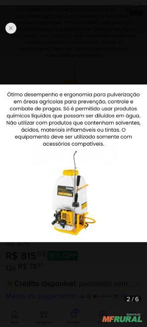 Pulverizador costal Imagem Pulverizador costal