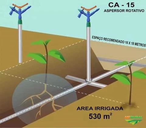 Aspersores Canhão de Irrigação Longa Distancia CA-15 Araujo