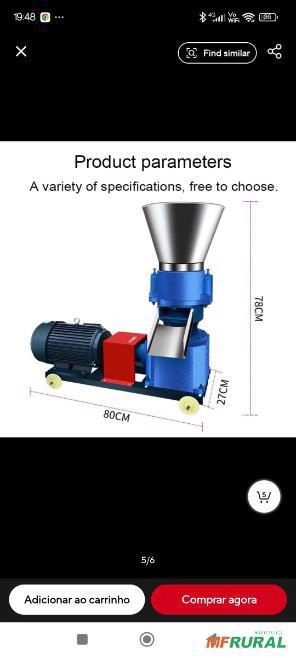 Imagem Peletizadora faz 150 kg ração hora Imagem Peletizadora faz 150 kg ração hora