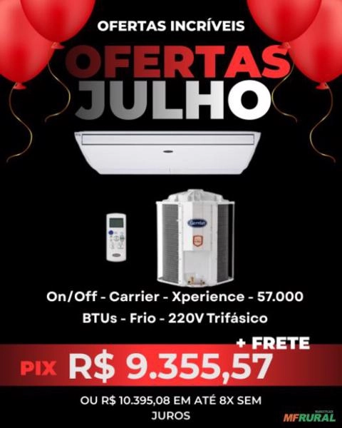 Ar-Condicionado Split Teto Carrier Xperience 57.000 BTUs Só Frio 380V Trifásico Imagem Ar-Condicionado Split Teto Carrier Xperience 57.000 BTUs Só Frio 380V Trifásico