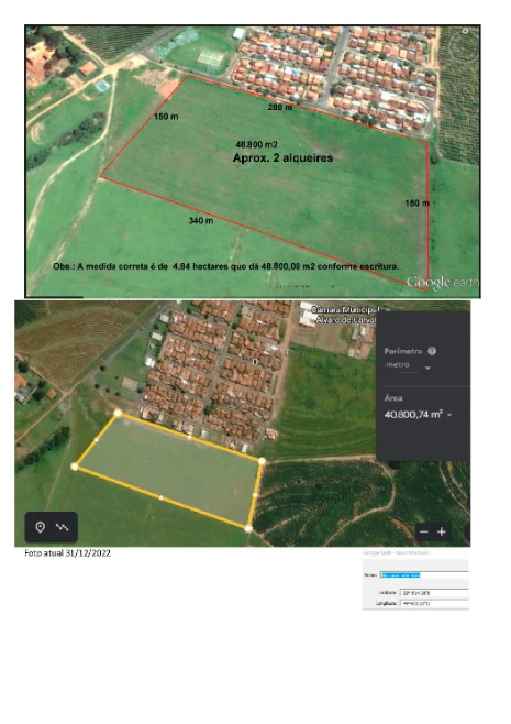 Terreno com 2 alqueires bem localizado no interior do estado de São Paulo