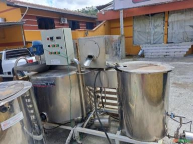 Usina para fabricação de leite de soja integral Imagem Usina para fabricação de leite de soja integral