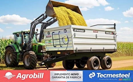 Carreta Agricola Basculante Cbtec 8.000 8M³ Lat Movel Rt Aro 15.5 Com Pneus Tecmesteel Imagem Carreta Agricola Basculante Cbtec 8.000 8M³ Lat Movel Rt Aro 15.5 Com Pneus Tecmesteel