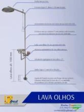 Chuveiro lava olhos de emergência Galvanizado