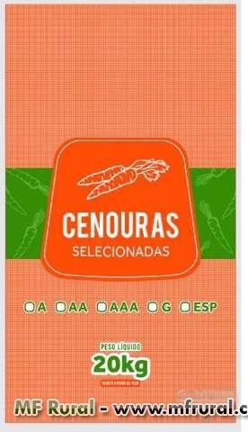 Sacaria Agrícola Plástica Pacote Cenoura, Batata Doce, Beterraba, Personalizado