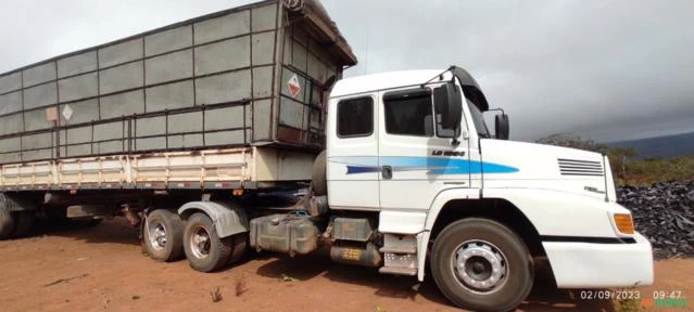 MB 1634 Truck + carreta Randon Gaiola p/Carvão