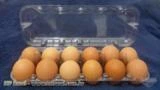 Embalagem plástica para 12 ovos de galinha