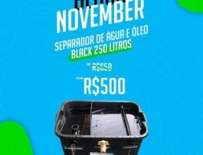 SEPARADOR DE ÁGUA E ÓLEO BLACK 250 LITROS/HORA