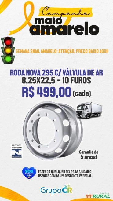 RODA NOVA 295 10 FUROS Imagem RODA NOVA 295 10 FUROS