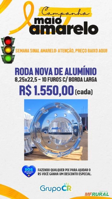 RODA NOVA DE ALUMÍNIO 295 Imagem RODA NOVA DE ALUMÍNIO 295