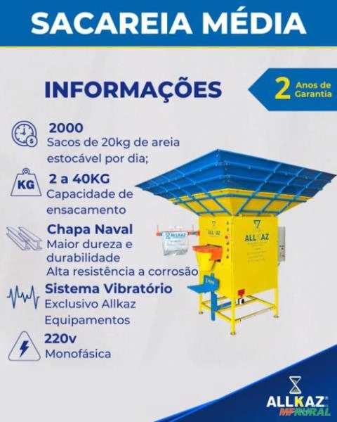 Imagem Ensacadora de Areia, adubo, fertilizante, seixos ALLKAZ Imagem Ensacadora de Areia, adubo, fertilizante, seixos ALLKAZ
