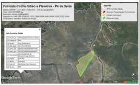 Área de reserva legal de 488 hectares